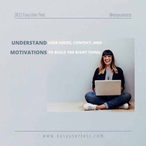 EasyUserTest's tweet card. Designing for users or designing for motivation? Whether you’re a designer, developer, product manager, program manager, marketing manager, or project manager, you need to understand relationships...