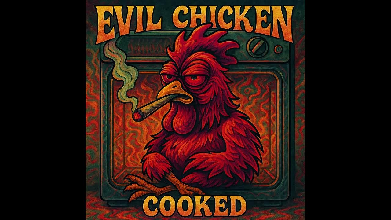 brandnothing1's tweet card. Evil Chicken - Too High To Die