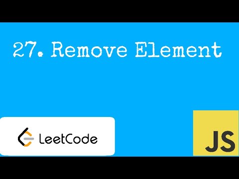 codingmypath's tweet card. 27. Remove Element LeetCode Explanation - EASY - JavaScript