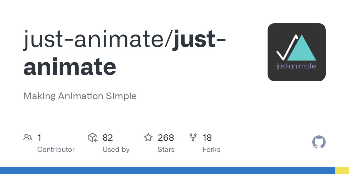 optimistic_dev's tweet card. Making Animation Simple. Contribute to just-animate/just-animate development by creating an account on GitHub.
