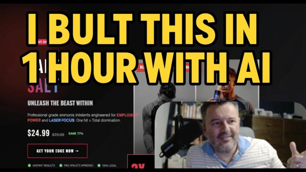 LBacaj's tweet card. Building an eCommerce Site with AI in 1 Hour | App in an Hour #1