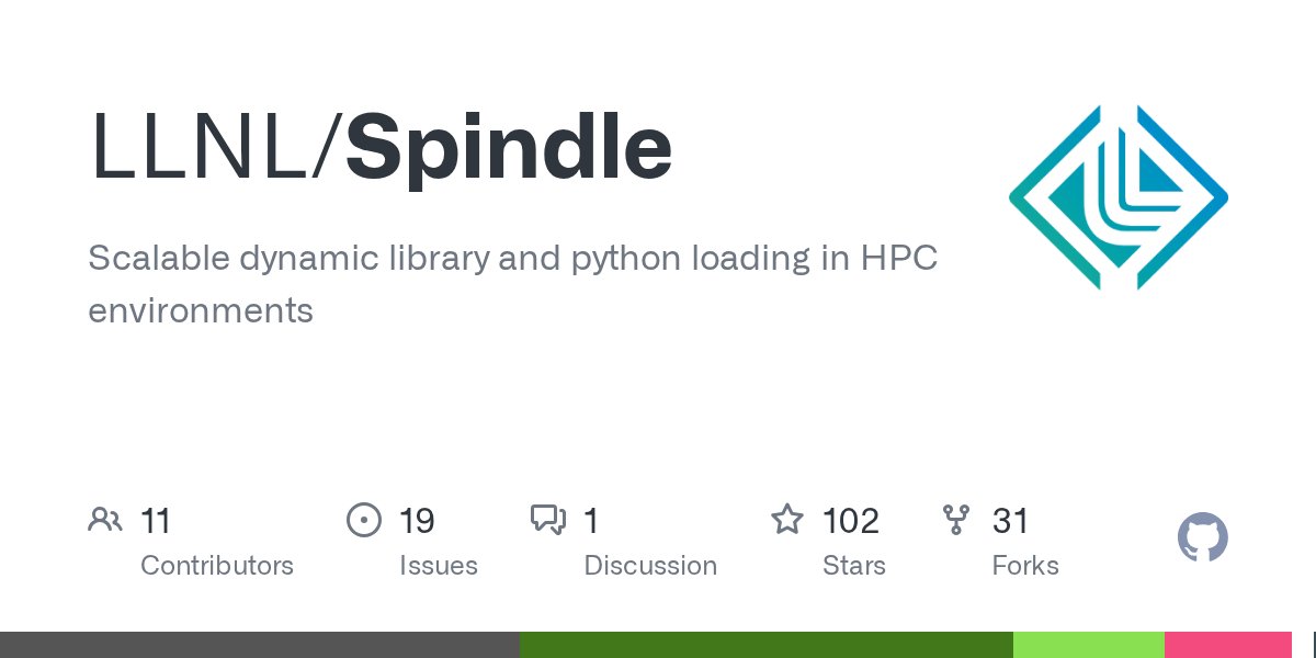 tgamblin's tweet card. Scalable dynamic library and python loading in HPC environments - LLNL/Spindle