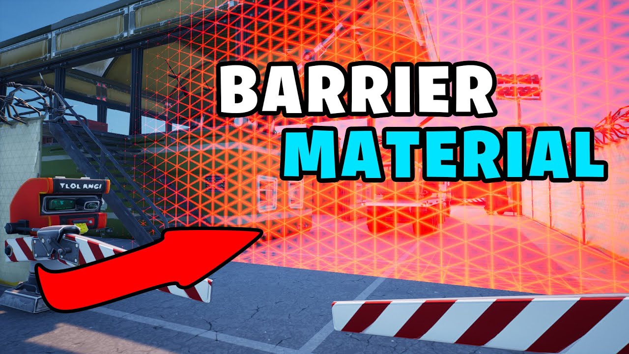 AsicsoN_UEFN's tweet card. Create Cool Custom Barrier Material - UEFN Tutorial
