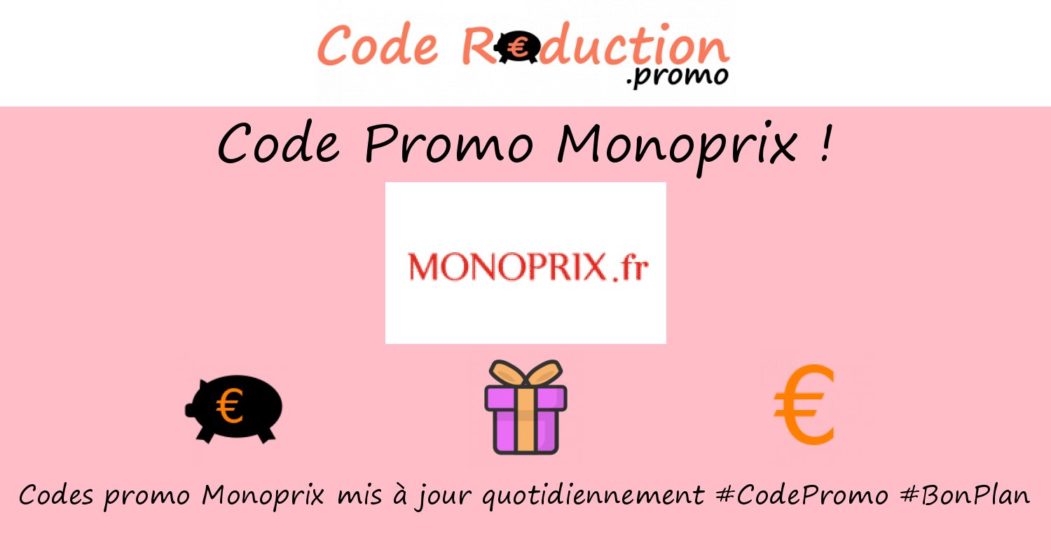 CodeRed_Promo's tweet card. ᐅ Trouvez un code promo Monoprix valide ⭐ Obtenez des réductions exclusives en utilisant un ❤❤❤ code promo Monoprix ❤❤❤ Octobre 2025