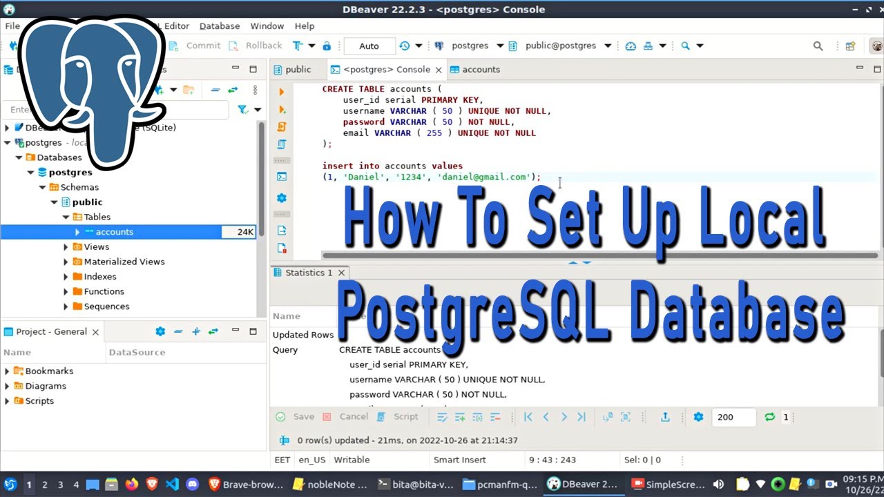 thecodingzebra's tweet card. How to Create Local Connection to PostgreSQL Database with DBeaver |...