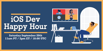 iosdevhappyhour's tweet card. A place for iOS Devs to hang out!