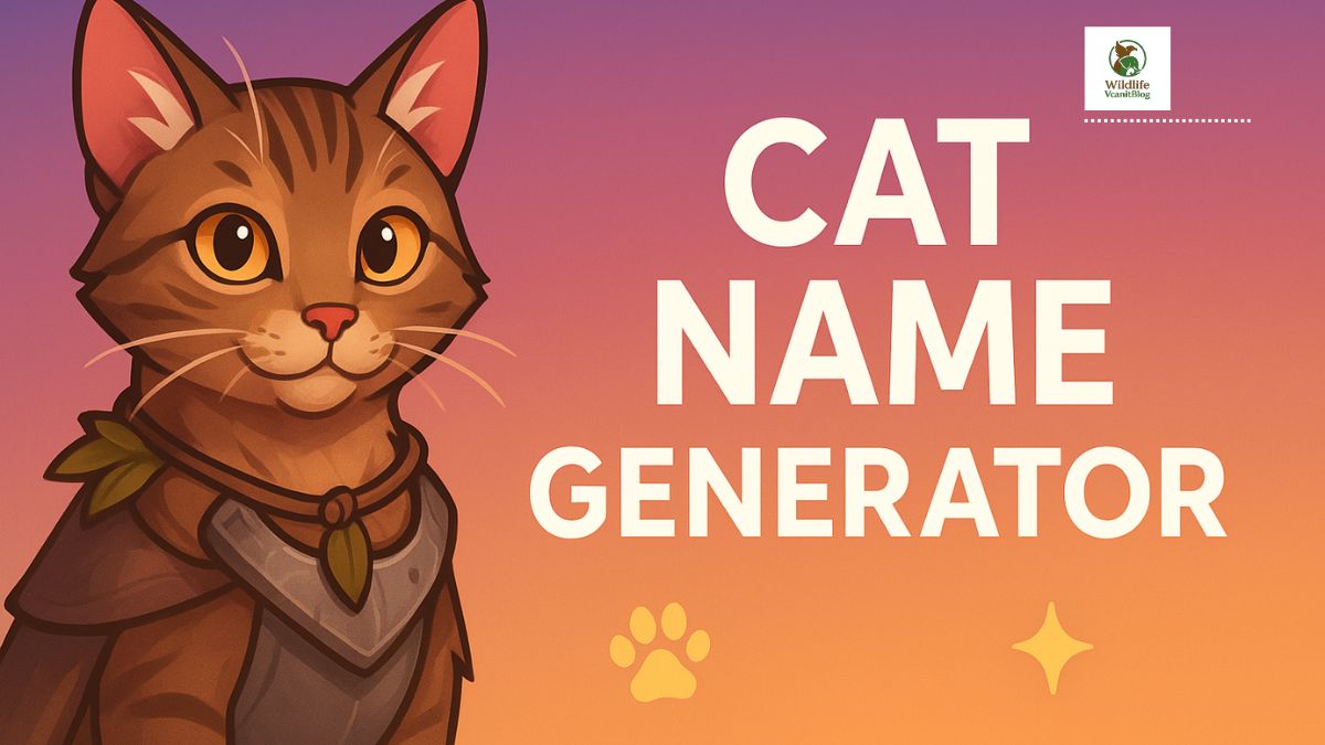 vcanitblog's tweet card. Cat Name Generator: Find the Perfect Name for Your Feline Friend Looking for the purr-fect cat name? Use our free cat name generator to explore unique, cute, funny, and warrior-inspired names for...