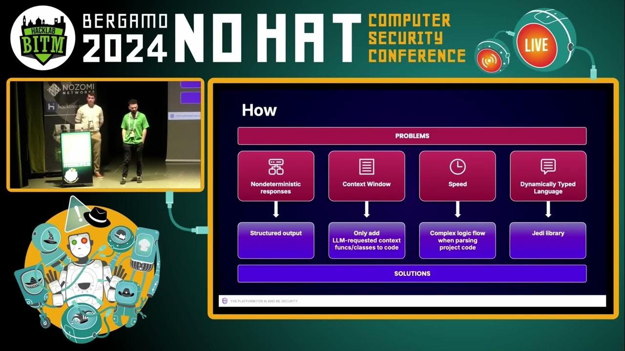 huntr_ai's tweet card. No Hat 2024 - M. Salvati & D. McInerney - LLMs for Vulnerability...