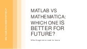 matlabassignme5's tweet card. MATLAB vs Mathematica: Which One is Better for Future?