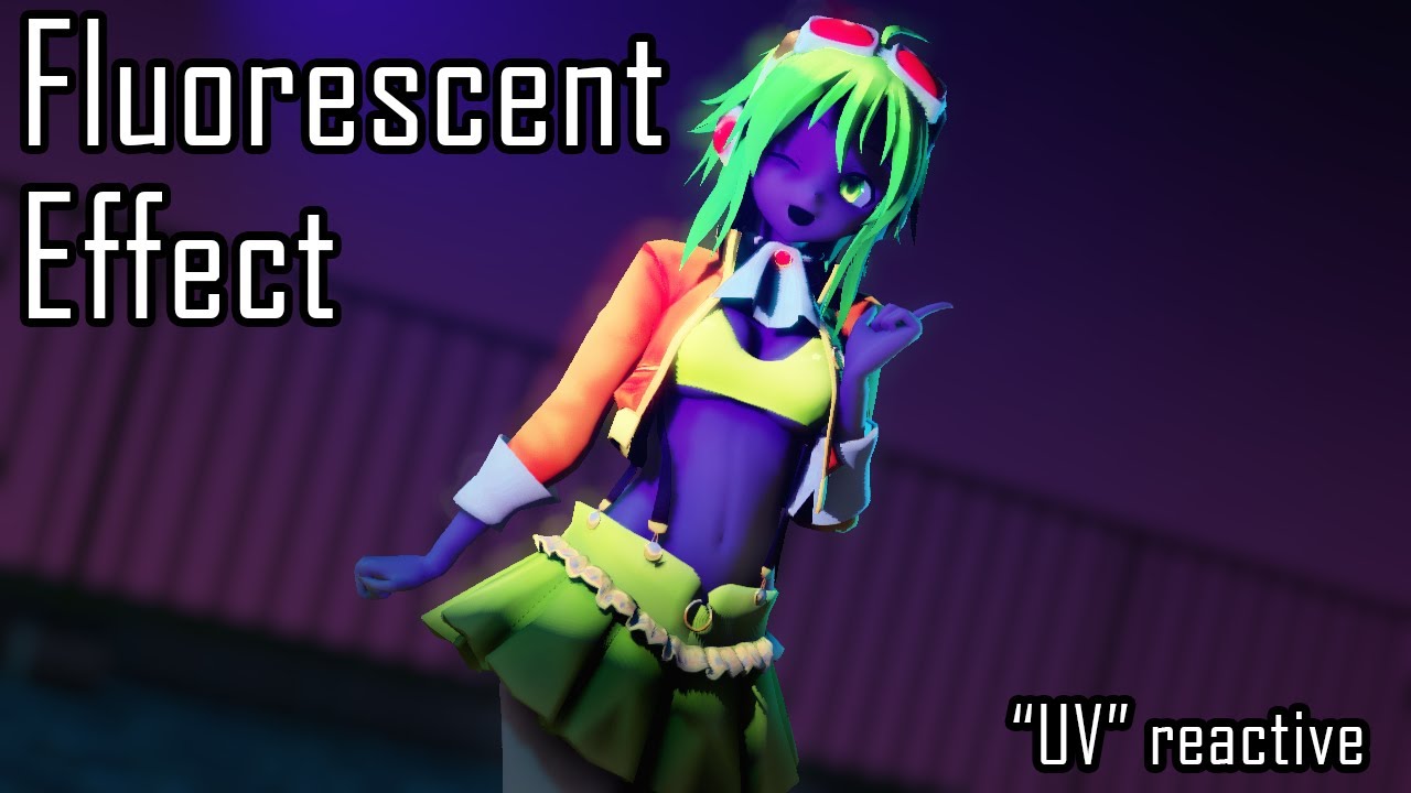 mme_archive's tweet card. (MMD RAYCAST) How to make a Fluorescent/Neon/Glow in the Dark effect