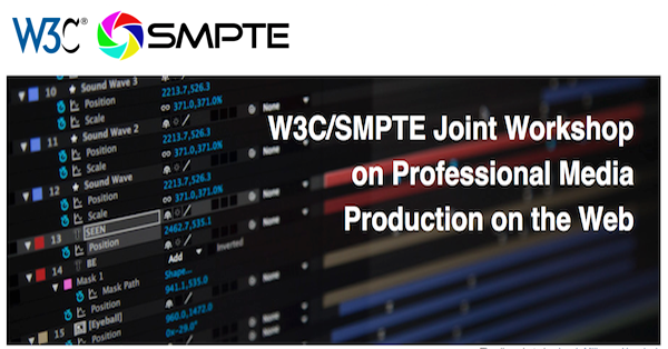 w3cdevs's tweet card. The workshop connects the web platform and the professional media production communities and explores evolutions of the Web platform to address professional media production requirements