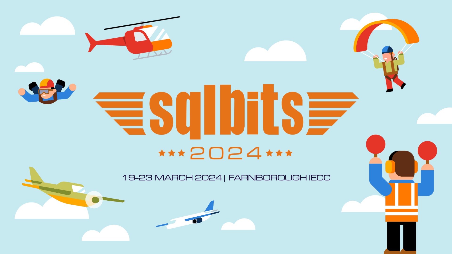 SQLBits's tweet card. Day one of general sessions. Curate your own programme from the hundreds of world class sessions available, explore our exhibitors and meet other data professionals.