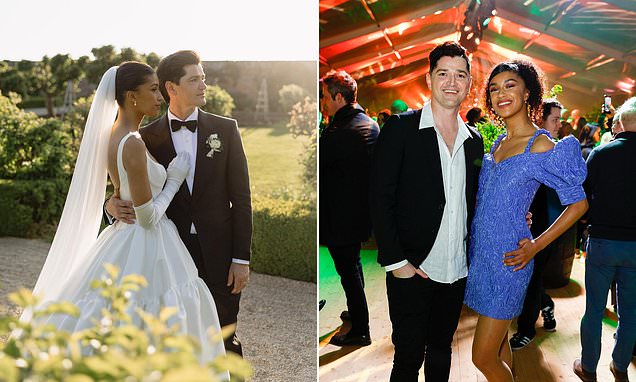 DailyMailCeleb's tweet card. The Script frontman, 44, and his stunning events manager bride gushed that they were 'over the moon' to become husband and wife.