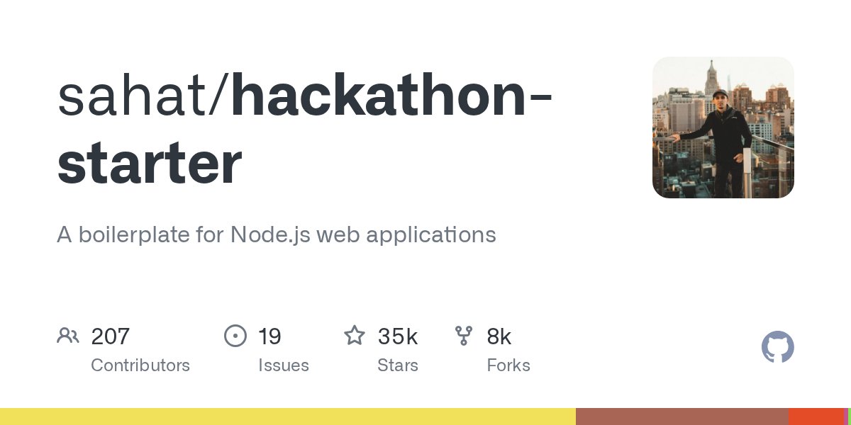 JavaScript30000's tweet card. A boilerplate for Node.js web applications. Contribute to sahat/hackathon-starter development by creating an account on GitHub.
