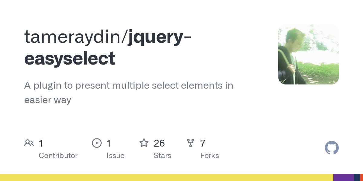usejquery's tweet card. A plugin to present multiple select elements in easier way - tameraydin/jquery-easyselect
