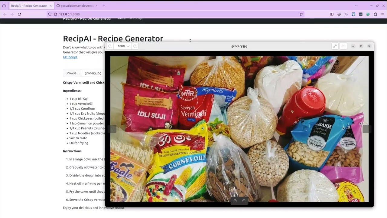 TheTechMaharaj's tweet card. RecipeAI - AI Recipe Generator