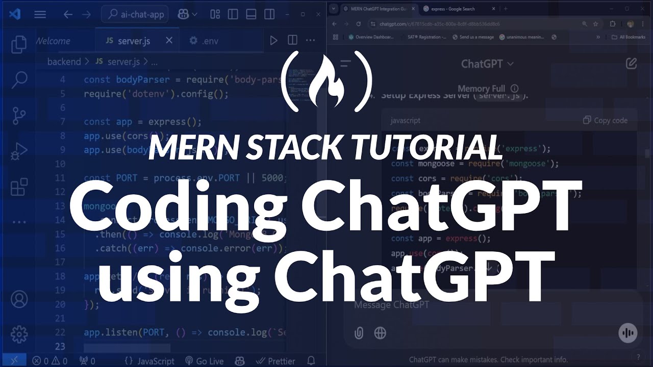 CodingCleverly's tweet card. Build a Full Stack AI-Powered Web App with ChatGPT API