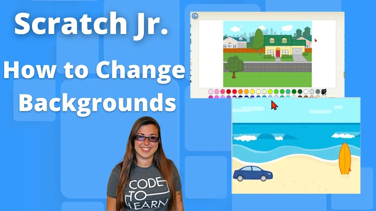techwiseacademy's tweet card. Learn how to switch backgrounds with code in Scratch Jr! Follow along with Ms. Mikayla if your child's interested in coding. Perfect for K-2 young learners.
