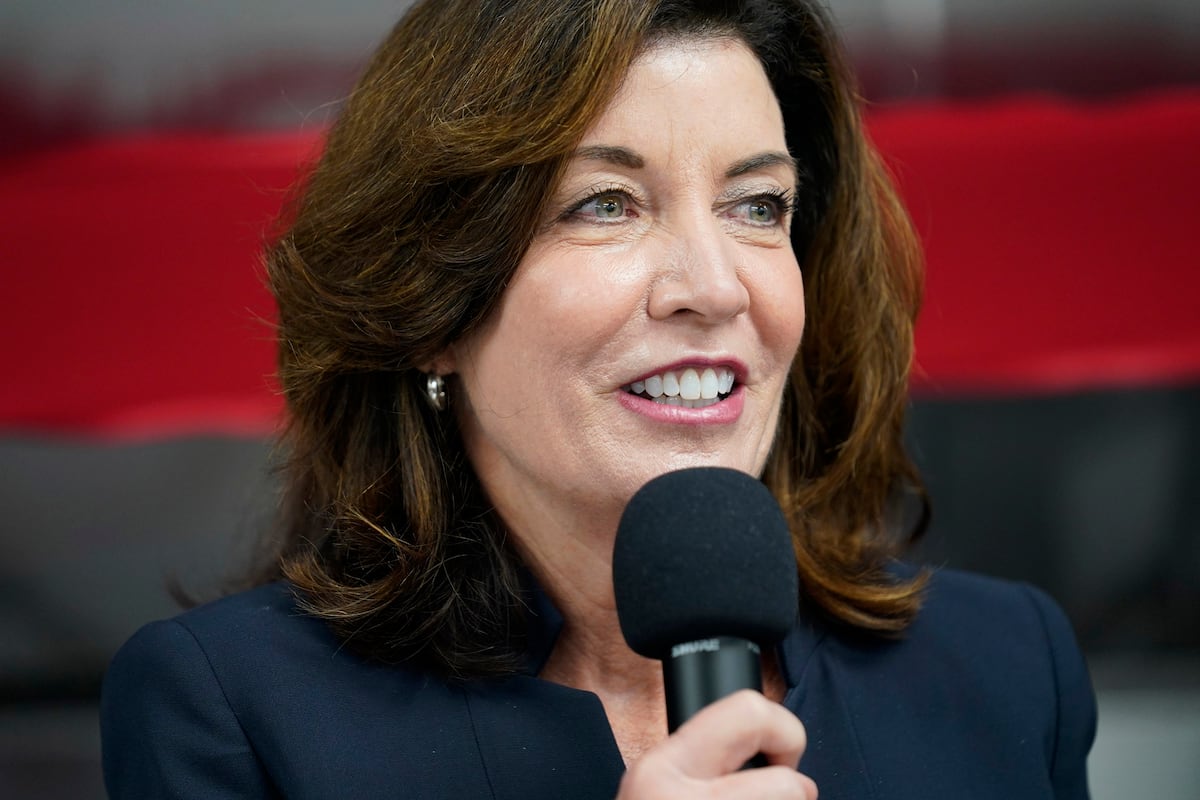 KristenScholer's tweet card. Kathy Hochul will become the state’s first female governor once Cuomo's resignation is effective in two weeks.