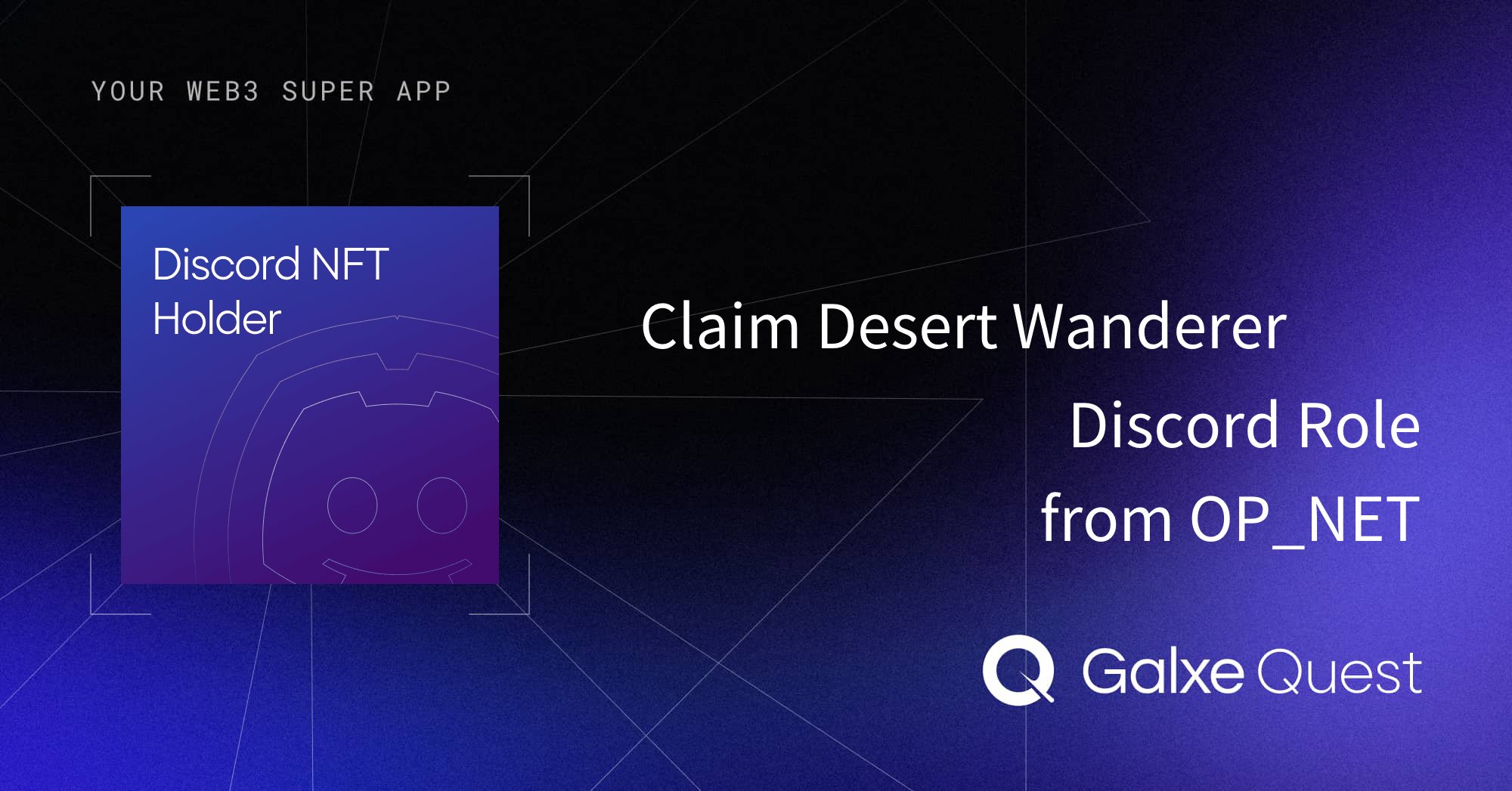 theeveloper's tweet card. Join Desert Wanderer 🏜️ by OP_NET on Galxe. Claim Discord role to build your Web3 digital identity.