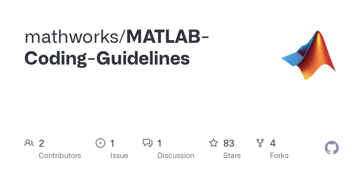 lefty8492's tweet card. Contribute to mathworks/MATLAB-Coding-Guidelines development by creating an account on GitHub.