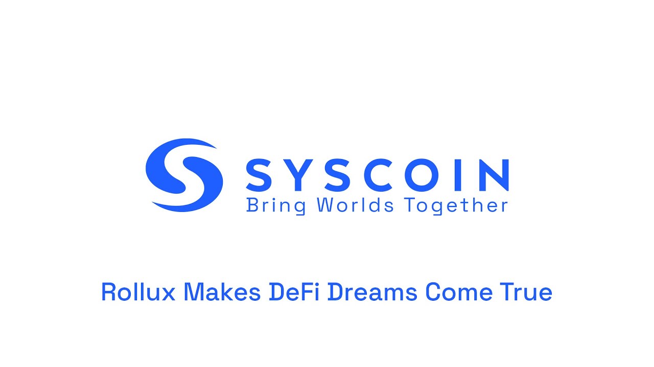 syscoin's tweet card. Rollux Makes DeFi Dreams Come True