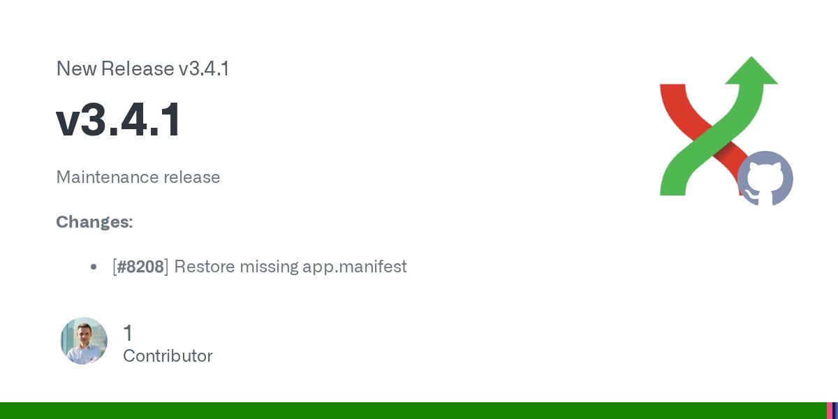 git_extensions's tweet card. Maintenance release Changes: [#8208] Restore missing app.manifest