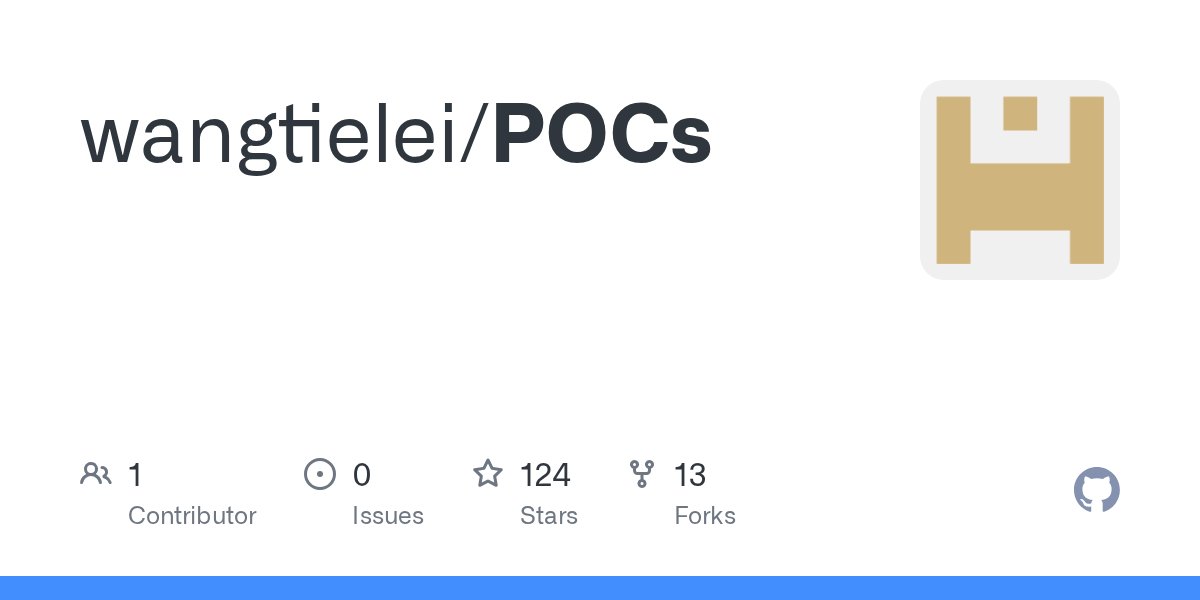 WangTielei's tweet card. Contribute to wangtielei/POCs development by creating an account on GitHub.