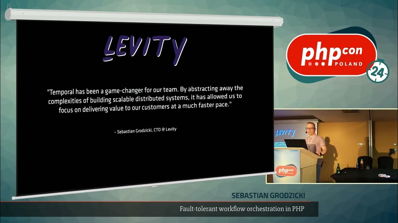 PHPConPoland's tweet card. Sebastian Grodzicki: Fault-tolerant workflow orchestration in PHP @...