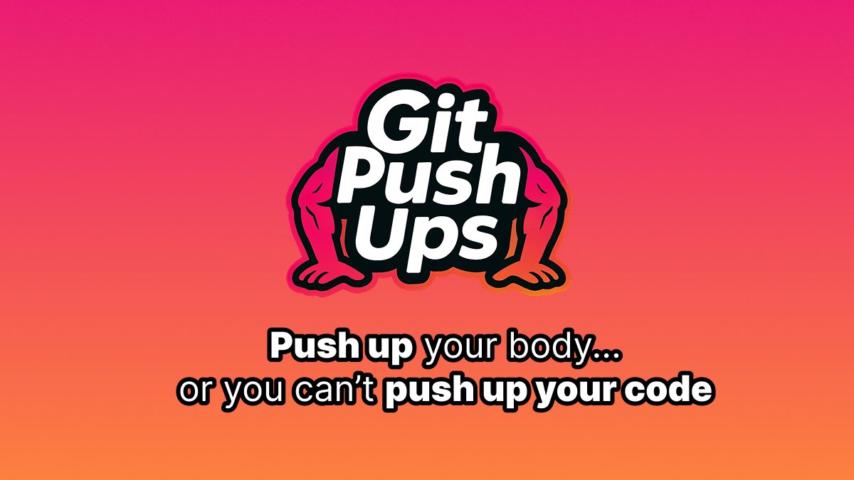 gitpushups's tweet card. A fitness tool for developers