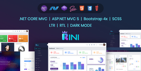 stylelibreview's tweet card. Rini – это шаблон панели администратора с широкими возможностями настройки, он построен с использованием Twitter Bootstrap – 4 и SCSS. .net Cor MVC и версия ASP.Net MVC 5 также ...