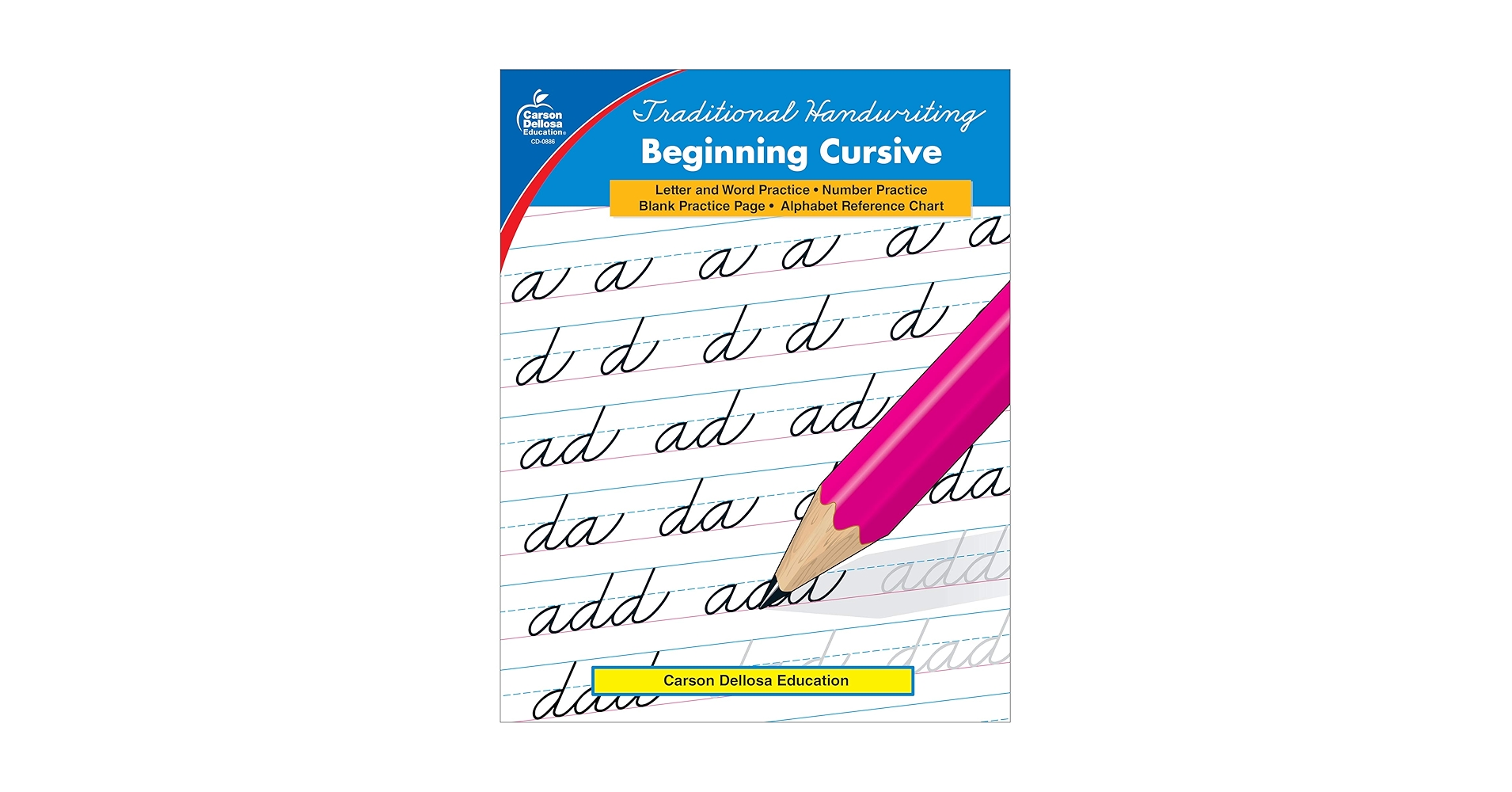 YourBookGuide's tweet card. Carson Dellosa Beginning Cursive Handwriting Workbook, Traditional Writing Book With Number and...