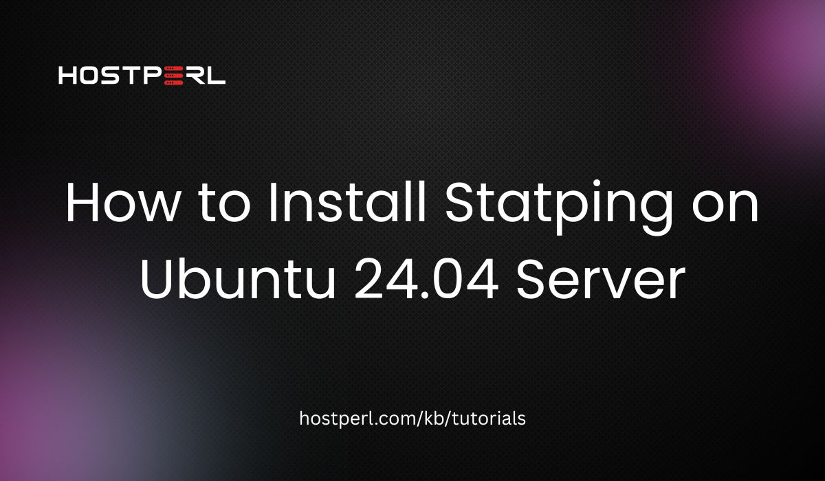 hostperlweb's tweet card. In this tutorial, we'll learn how to install Statping on Ubuntu 24.04 server. A Self-host own status page using Statping, a lightweight and open-source.