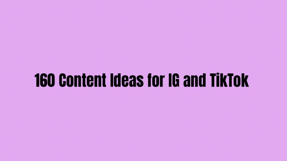 ConsciousMulti's tweet card. 160 Content Ideas for IG and TikTok