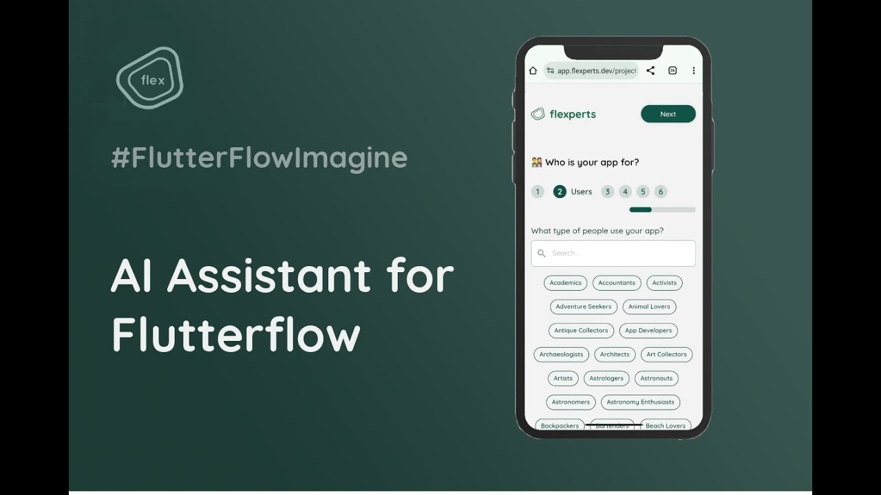 MikeMahlkow's tweet card. #FlutterflowImagine - AI Project Generator Walkthrough