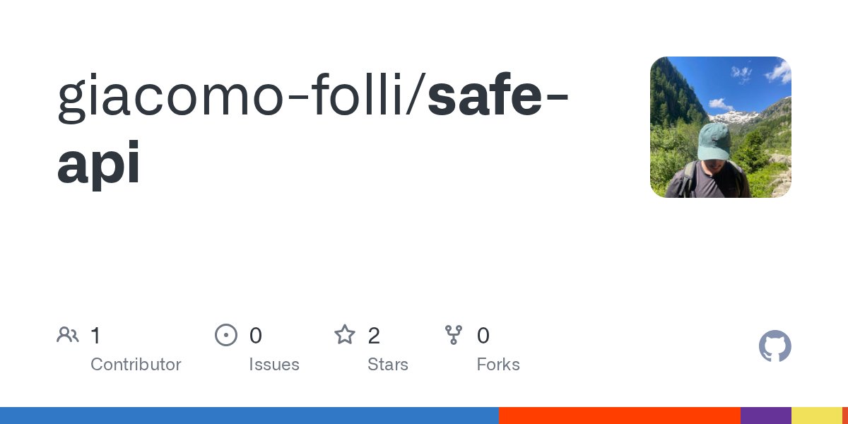 packo_bit's tweet card. Contribute to giacomo-folli/safe-api development by creating an account on GitHub.