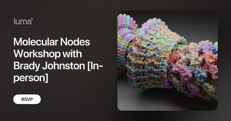 vant_ai's tweet card. Join us for an exciting workshop on the fantastic Molecular Nodes Blender add-on developed and presented by Brady Johnston! The workshop will run from…