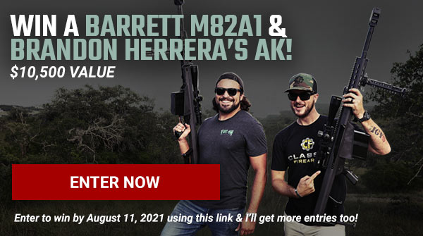 UnixCompiler's tweet card. Win A Barrett M82A1 Rifle & Brandon Herrera's AKMS