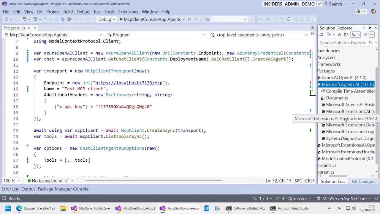 marcominerva's tweet card. Live Coding: approfondimenti sull'utilizzo di MCP con .NET