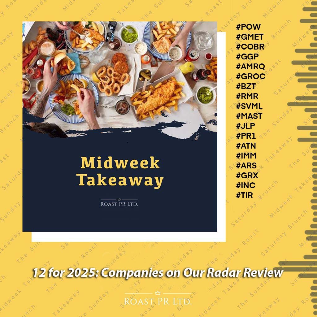 incantheraplc's tweet card. 12 for 2025: Companies on Our Radar Review #POW #GMET #COBR #GGP...