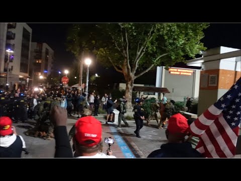 bobkorczynski's tweet card. More Arrests in Portland as Patriots Shout "USA!" & "F*** Antifa!"