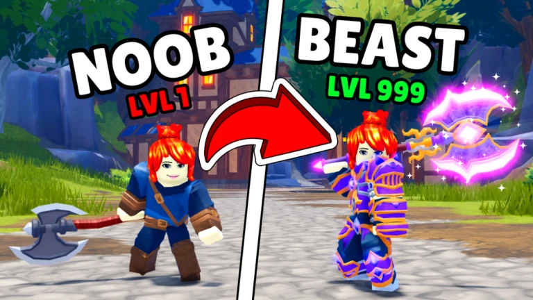 RobloxHelp_Blog's tweet card. Domine o jogo Dungeon Heroes no Roblox com nosso guia completo. Descubra dicas para iniciantes, as melhores armas, como farmar e se destacar nos rankings.