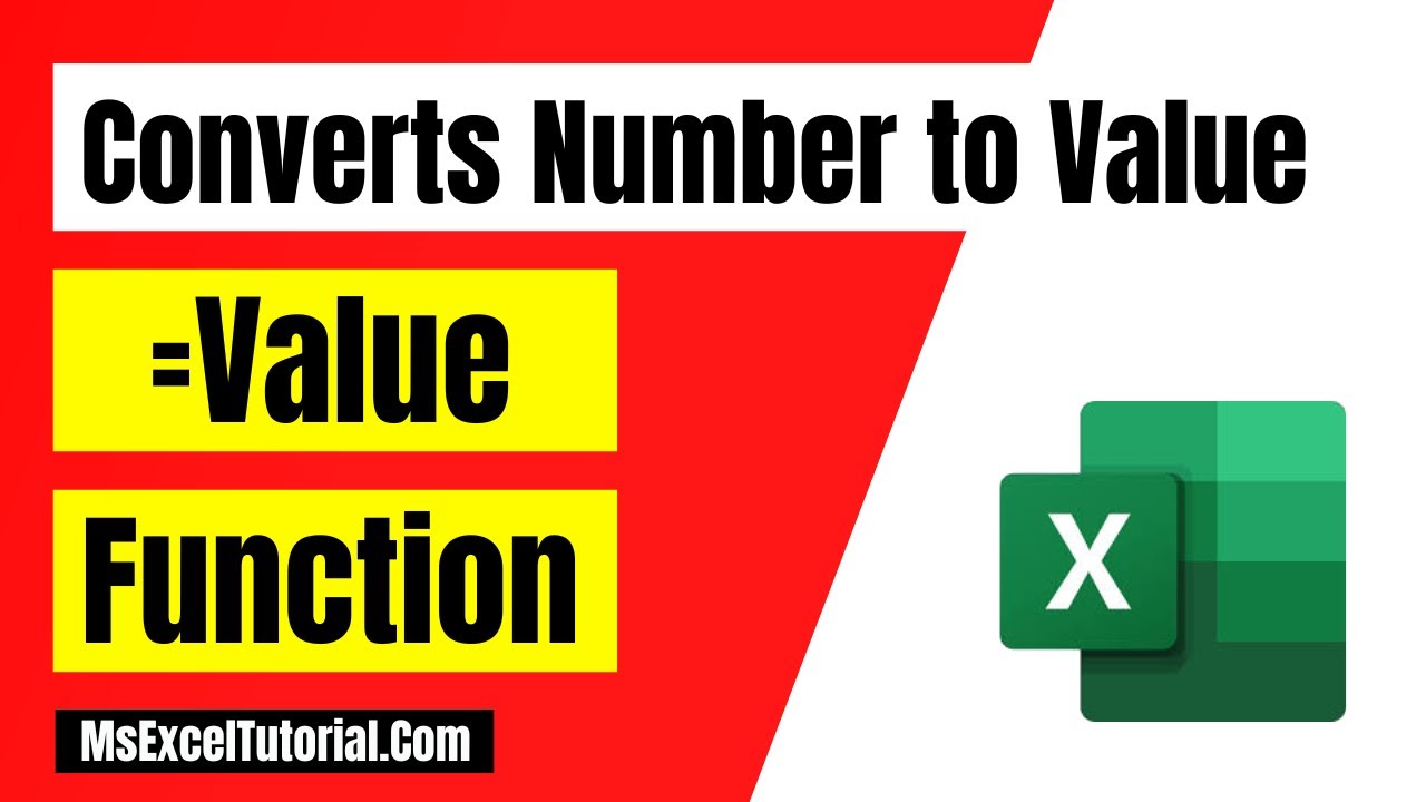 Excel10tutorial's tweet card. How to Use the Value Function In Excel