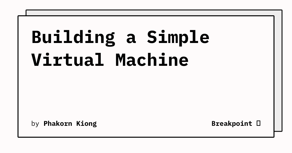 frenzycoder's tweet card. Explore building a simple VM in Go using stack-based architecture. Learn the fundamentals of virtual machines through hands-on implementation.