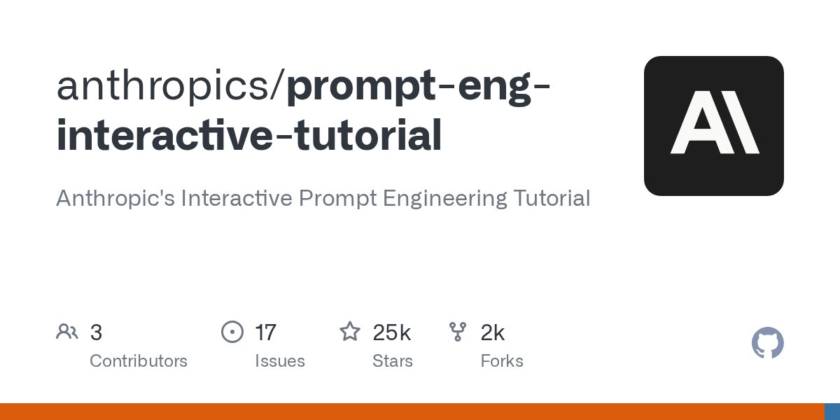 bot_for_devs's tweet card. Anthropic's Interactive Prompt Engineering Tutorial - anthropics/prompt-eng-interactive-tutorial