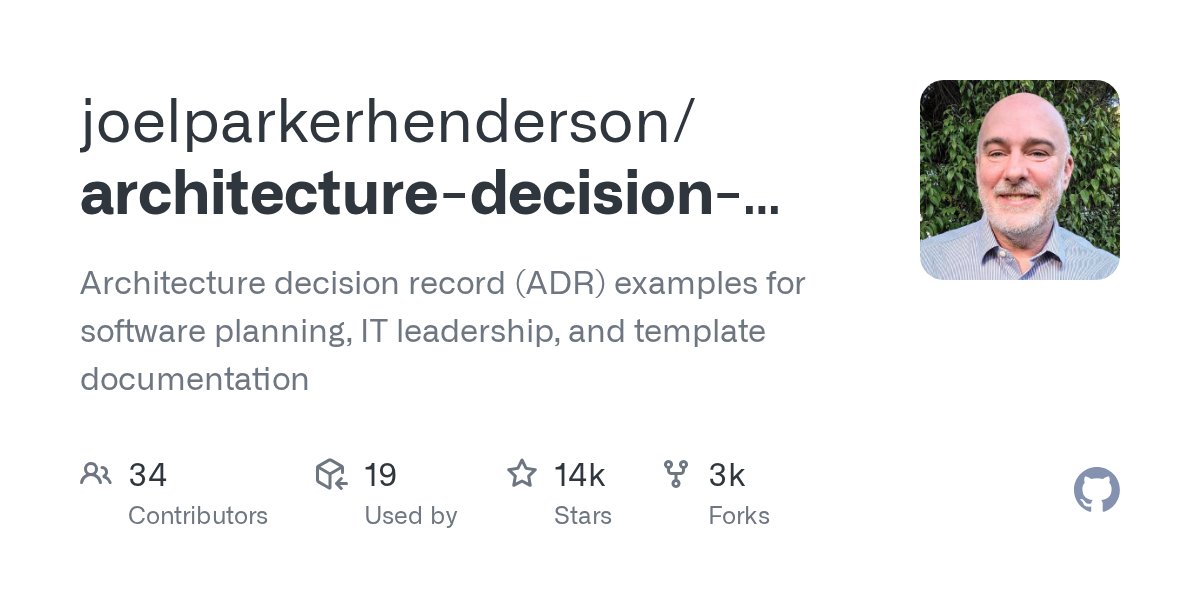 iOSDev_Swift's tweet card. Architecture decision record (ADR) examples for software planning, IT leadership, and template documentation - joelparkerhenderson/architecture-decision-record