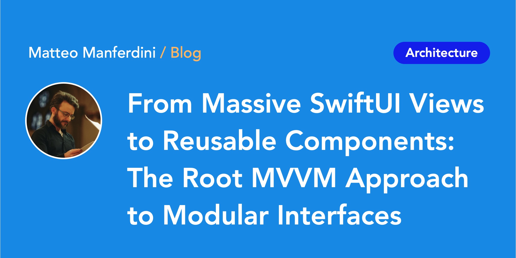 iOSDev_Swift's tweet card. On the Internet, you can find plenty of SwiftUI tutorials that dive straight into building user interfaces without much consideration for underlying architectural principles. While these examples can...