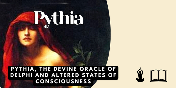 HypnosisLand's tweet card. Pythia, the Oracle of Delphi, accessed realms beyond ordinary perception, transcending the confines of time and space.