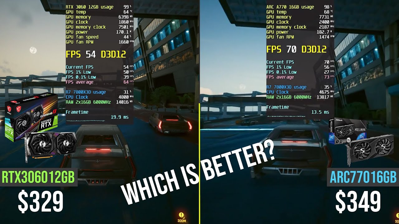 ComputerbuildNt's tweet card. RTX 3060 vs ARC A770 which is better? Test in 9 Games