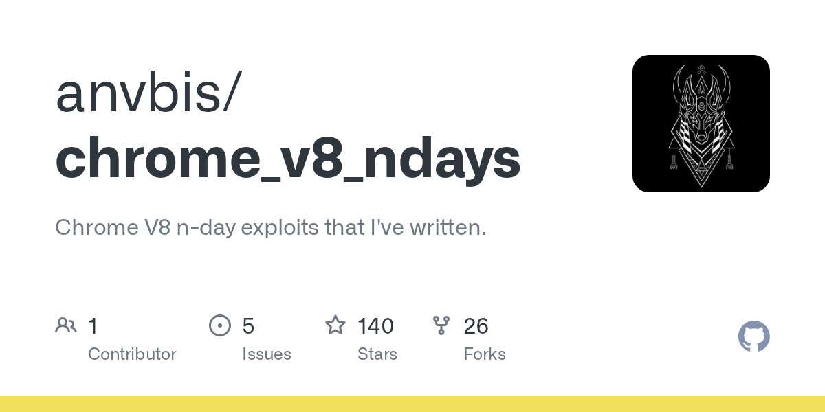kmkz_security's tweet card. Chrome V8 n-day exploits that I've written. Contribute to anvbis/chrome_v8_ndays development by creating an account on GitHub.